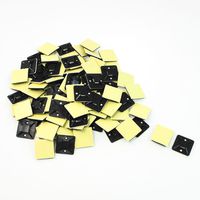 uxcell 98 Pcs Black Self Adhesive Cable Tie Mount Base Holder 30 x 30mm