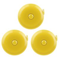 DiCUNO 60-Inch 1.5 Meter Soft and Retractable Tape Body Tailor Sewing Craft Cloth Dieting Measuring Tape (3 Pcs of Yellow with Soft Tape)