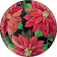 Creative Converting 332132case Posh Poinsettia Dessert Plates, One Size, Multicolor