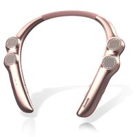 Bluenin Wearable Neckband Bluetooth 5.0 Speaker,Wireless Collar Speaker Qualcomm apt-X CVC 8.0 Noise Cancelling 3D Sound Personal Sport Speaker with Mic-New Upgraded (Rose Gold)