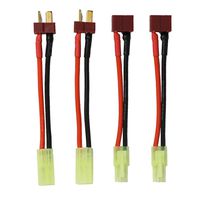 2 Pairs ShareGoo Mini Tamiya Style Connector to Deans T Plug Male Female 16AWG Silicone Cable Wire Adapter for RC ESC Speed Controller Lipo Battery Charging,3.14"
