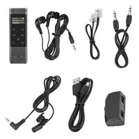 Zerone Digital Voice Activated Recorder, Mini Touch Key Dictaphone Recorder LCD MP3 Stereo Audio Recording Device with FM Radio & Built-in Speaker for Lectures Meetings, USB, Rechargeable