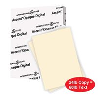 Accent Opaque Warm White Paper, 24lb / 60lb Paper Text, 89gsm, 8.5x11, 97 Bright, 1 Ream / 500 Sheets - Smooth, Text Heavy Paper (188123R)
