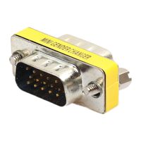 Chezaa Adapter,15 Pin VGA SVGA Gender Changer Adapter Male to Female (Yellow)
