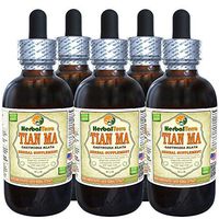 Tian Ma, Gastrodia (Gastrodia Elata) Tincture, Dried Tuber Liquid Extract (Brand Name: HerbalTerra, Proudly Made in USA) 5x2 fl.oz (5x60 ml)
