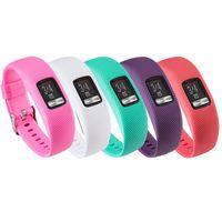 QGHXO Band for Garmin Vivofit 4, Soft Silicone Replacement Watch Band Strap for Garmin Vivofit 4 Activity Tracker, Small, Large, Ten Colors (5PCS Bands-Girl, Large)