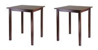 Winsome Wood Parkland Dining, Walnut (Pack of 2)