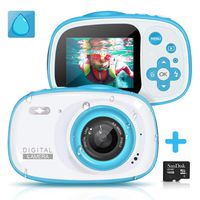 Kids Waterproof Digital Camera,6X Digital Zoom 8MP HD Underwater Action Camera Camcorder with 2-inch LCD Display-Best Gift for 4-10 Years Old Girls Boys Party Outdoor Play,16GB TF Card Included
