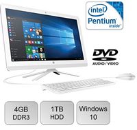 HP 21.5-Inch Full HD IPS All-in-One High Performance Desktop PC, Intel Pentium Quad-Core Processor, 4GB RAM, 1TB 7200RPM HDD, DVD+/-RW, WIFI, Bluetooth, HDMI, Windows 10, Silver