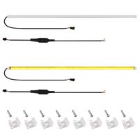 Azyvigo 1 60cm Turn Signal Lamp Styling, DRL Flexible LED Tube Strip, Daytime Running Decorative, Car Angel Eye Neon Lights White/Yellow (2 Pieces)