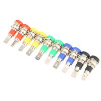 Walfront 10 PCS 4mm Mixed Color Banana Socket Jack for Panel Mounting Test Probes