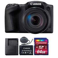 Canon PowerShot SX430 is Black Digital Camera + 64GB Memory Card