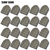 HEEPDD 20PCS High Heel Replacement Tips, Black TPU U-Shape Black Repairing Replacement Tips Tap Caps Kits Shoes Heel Nails Dowel Repair Accessories(612A(16MMx16MM))