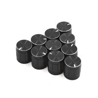 uxcell 10Pcs 6mm Inner Dia Aluminum Alloy Potentiometer Control Volume Rotary Knob Cap