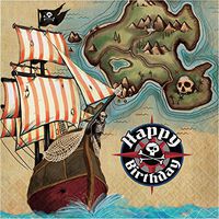 Pirate's Map Birthday Napkins, 48 ct