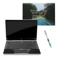 MightySkins Skin Compatible with HP Pavilion x360 14" (2018) - Difficult Roads | Protective, Durable, and Unique Vinyl Decal wrap Cover | Easy to Apply, Remove, and Change Styles | Made in The USA