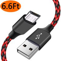 Android Charger Cord,Micro USB Cable Braided Fast Charging Cord for Kindle Fire HD 7 8 10 Tablet Moto E4 E5 G4 G5 G6 Play Samsung Galaxy J7 S7 J3 S6 Edge Note 5 4 5 LG Stylo 2/3 G3 G4 V10 K20 K30 Plus