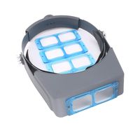 Headband Magnifier Double Lens Head-Mounted Reading Magnifier Loupe Jewelry Visor Opitcal Glass Binocular Magnifier with Lens Magnification-1.5X 2X 2.5X 3.5X