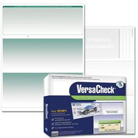 VersaCheck Security Business Check Refills: Form #1000 Business Voucher - Green - Graduated - 500 Sheets