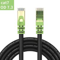 Outdoor Cat 7 Ethernet Cable 50ft, 26AWG Heavy-Duty Cat7 Networking Cord Patch Cable RJ45 Transmission Speed 10GbpsTransmission Bandwidth 600Mhz LAN Wire Cable STP Waterproof Direct Burial (50FT)