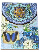 Punch Studio Notepad Blue Rhapsody Purse Sketchpad with Azure Brooch