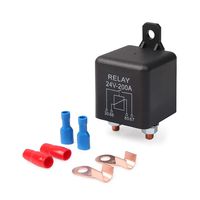 Ehdis 24V 200A Relays Car Truck Motor Automotive Boat Car Starter Heavy Duty Split Charge ZL180 with 2 Pin Footprint + 2 Terminal - [1 Set]
