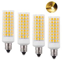 E11 led Bulb 75w 100w Halogen Bulbs Replacement, JD T4 e11 Mini Candelabra Base 110V 120V Warm White 3000K, Pack of 4