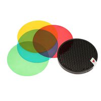 Godox AD-S11 Color Filter Gel Pack with Honeycomb Grid Cover Reflector Kit for Witstro Flash AD200 AD180 AD360II Four colors