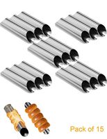 Cannoli Tubes, EUICAE 5 inch Large Stainless Steel Cannoli Forms Non-stick cream horn Danish Pastry Molds for Croissant Shell Cream Roll Pack of 15