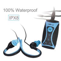 Walkercam S1 100% 8gb Waterproof MP3 Player with FM Radio and Underwater Headphones for Swimming by Swimmer - 1 Year Replacement Warranty