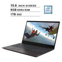Lenovo 2019 Newest IdeaPad S340 15.6 Inch Laptop, Intel 4-Core i5-8265U up to 3.9GHz, Intel UHD 620, 8GB DDR4 RAM, 1TB SSD, Webcam, Bluetooth, HDMI, WiFi, Windows 10, Black