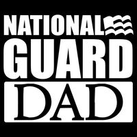 National Guard Dad Flag Vinyl Decal Sticker | Cars Trucks Vans Walls Laptops Cups | White | 5.5 X 4.5 Inch | KCD1713