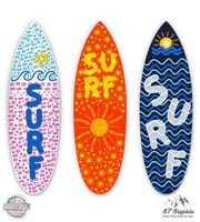 GT Graphics Surfboards Set of 3-10" Each Vinyl Stickers Waterproof Decals