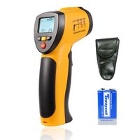Digital Infrared IR Thermometer,No-contact Laser Temperature Gun -58℉~716℉ (-50℃～380℃) for Food Cooking,Auto Maintenance,Home Repairs (9 V Battery Included)　Hti-Xintai