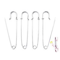 Firefly 30 Pcs Extra Large Safety Pins, 3" Heavy Duty Steel Metal Lock Pin Fasteners for Blankets, Skirts, Crafts, Kilts