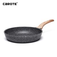 Carote 8 Inch Non-stick Frying Pan Skillet,Stone Cookware Granite Coating from Switzerland,Black...