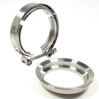 Ispeedytech 3" Downpipe Flange & Clamp V-Band for Borg Warner Turbo S369 SX-E S200 S300 S366