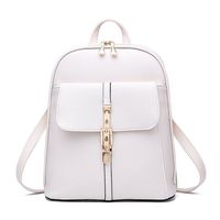 HBOS PU Leather Fashion School Backpack Shoulder Bag for Women & Girls