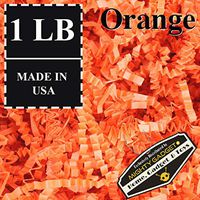 Mighty Gadget (R) 1 LB Orange Crinkle Cut Paper Shred Filler for Gift Wrapping & Basket Filling