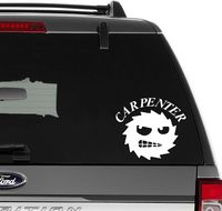 Carpenter Buzzsaw Vinyl Decal Sticker For Wall Decor, Windows, Laptop, Car, Truck, Motorcycle, Vehicles (Size-6 inch/15 cm Wide) - (Gloss WHITE Color)