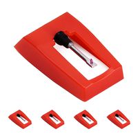 5 PCS Turntable Cartridge Replacement Stylus Needles with Red Ruby Tip, Vinyl LP Record Player Accessories for LP Phonograph Record Player