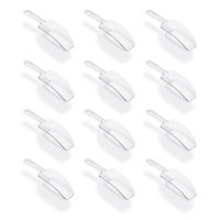 Super Z Outlet 5.5" Mini Acrylic Plastic Kitchen Scoops for Weddings, Candy Dessert Buffet, Ice Cream, Protein Powders, Coffee, Tea (Clear)