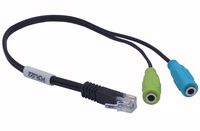 Audicom PC Headset Adapter Computer Stereo Headphone Dual 3.5mm to Phone Rj9/Rj10 Converter for Plantronics M10 M12 Amplifier and Cisco Unified Telephone IP Phones 7942 7945 7960 7960G 7961(PC35-CSC)