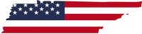 State flag inside Tennessee 7x3.4 inches sticker decal die cut vinyl - Made and Shipped in USA