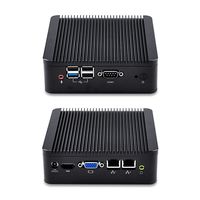 QOTOM Mini PC Dual LAN, Low Power Consumption Bay Trail j1900 Quad Core 2.42 GHz, 4GB RAM 32GB SSD 300m WiFi Support Windows and Linux OS