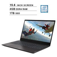 Lenovo 2020 Newest Ideapad S340 15.6 Inch Laptop, Intel 2-Core i3-8145U up to 3.9 GHz, Intel UHD 620, 4GB DDR4 RAM, 1TB SSD, Webcam, Bluetooth, HDMI, WiFi, Windows 10, Black