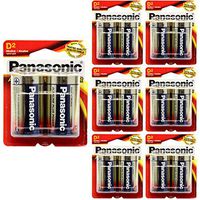 12 x Panasonic D Alkaline Plus Batteries LR20 All Purpose Home Office Battery