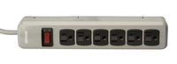 Woods 41551 6-Outlet Metal Power Strip with 8-Foot Cord, Light Grey
