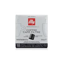 illy Coffee, Intenso iper Coffee Capsule, Dark Roast Drip Pods with Notes of Cocoa, For Brewed Coffee with illy iperEspresso Machines, 18 Count (Single Pack)