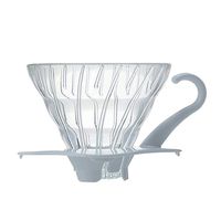Hario V60 Glass Coffee Dripper, Size 01, White
